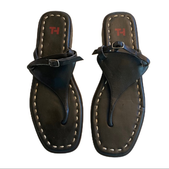 Tommy Hilfiger Black Sandal Slides - Picture 3 of 9